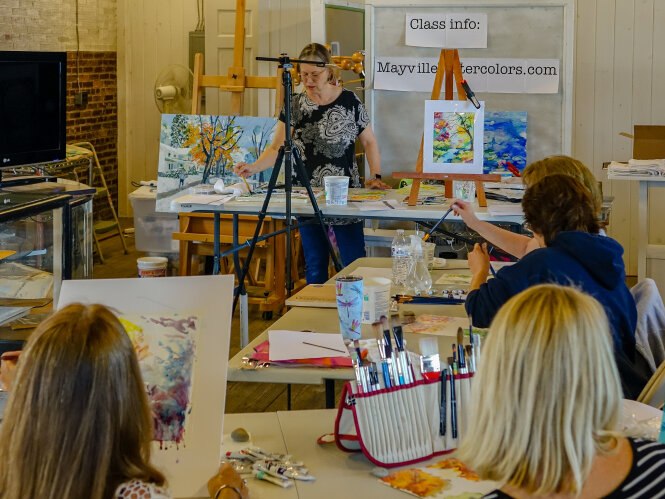 Painting Class at Mayville Watercolors on Chautauqua Lake