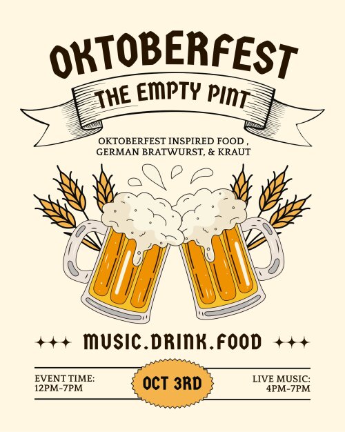 Oktoberfest at the Empty Pint October 3