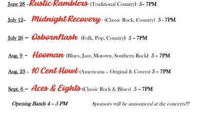 Cassadaga Lakes 2026 Summer Concert Series