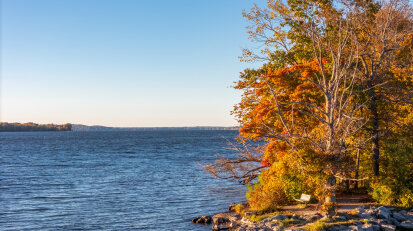 Long Point State Park bench at the point