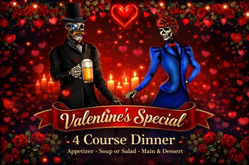 Valentine's Special 4 Course Dinner Wicked Warren's