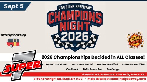 Stateline Speedway Champions Night September 5