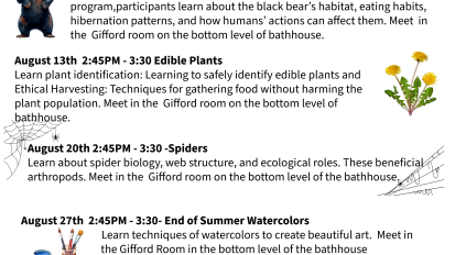Long Point State Park Interpretive Programs August