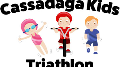 Logo for the Cassadaga Kids Triathlon.
