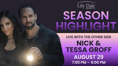 Nick and Tessa Groff August 29 Lily Dale Assembly