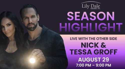 Nick and Tessa Groff August 29 Lily Dale Assembly
