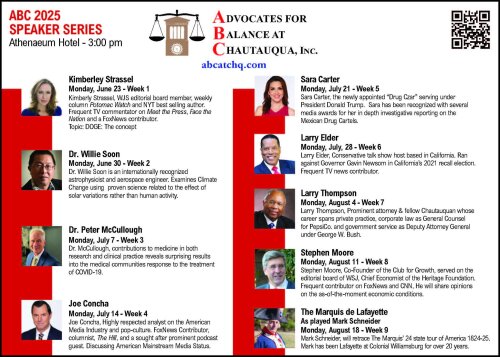 Advocates for Balance at Chautauqua ABC 2025 Speaker Series
