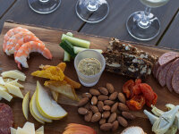 Johnson Estate Winery wine tasting and charcuterie board