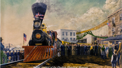 The Erie Railroad Comes to Dunkirk painted by William D Burt
