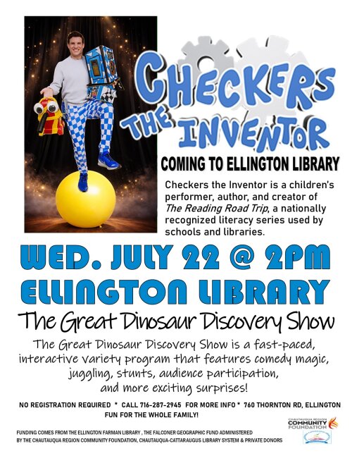 Checkers The Inventor July 22 Ellington Library
