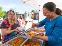 Serving food at Fredonia Farmers Market web