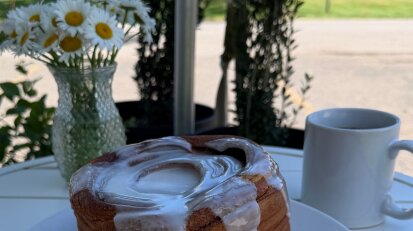 Bemus Point Inn cinnamon roll