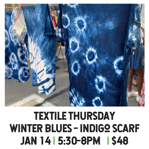 Textile Thursday Winter Blues Indigo Scarf January 14