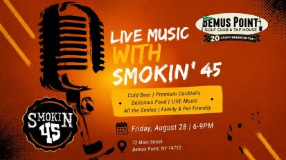 Smokin' 45 Bemus Point Golf Club and Tap House August 28