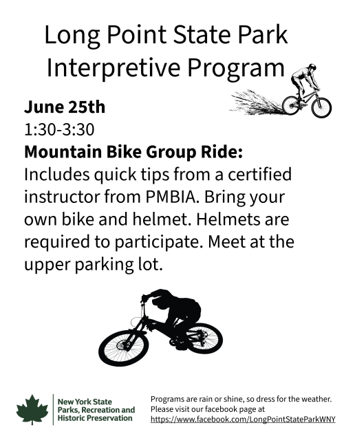 Long Point State Park Mountain Bike Group Ride June 25