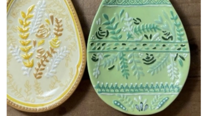 Textured Egg Plate February 26