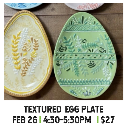 Textured Egg Plate February 26