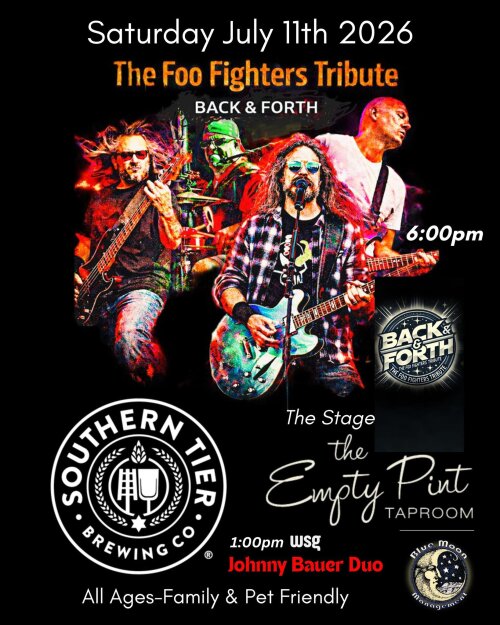 Back and Forth Foo Fighters Tribute Saturday July 11 Southern Tier Brewing Co