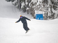 Snowboarder in the air at Peek'n Peak Resort