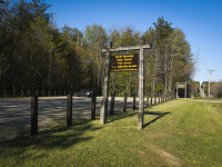 North Harmony State Forest sign and parking lot