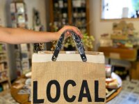 Persnikkity Pies interior merchandise local bag