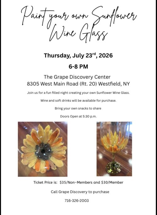 Paint Your Own Sunflower Wine Glass July 23 2026
