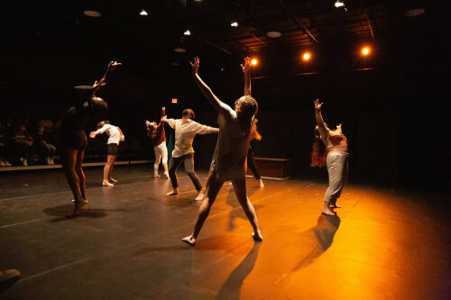 Dancers performing in Bartlett Theatre
