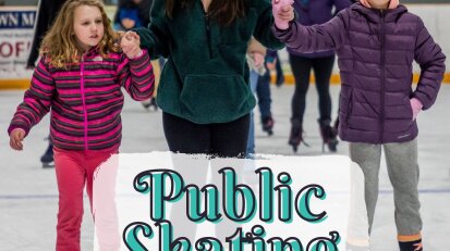 northwest arena family public skate mom and two daughters