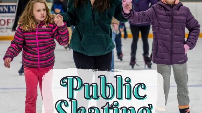 northwest arena family public skate mom and two daughters