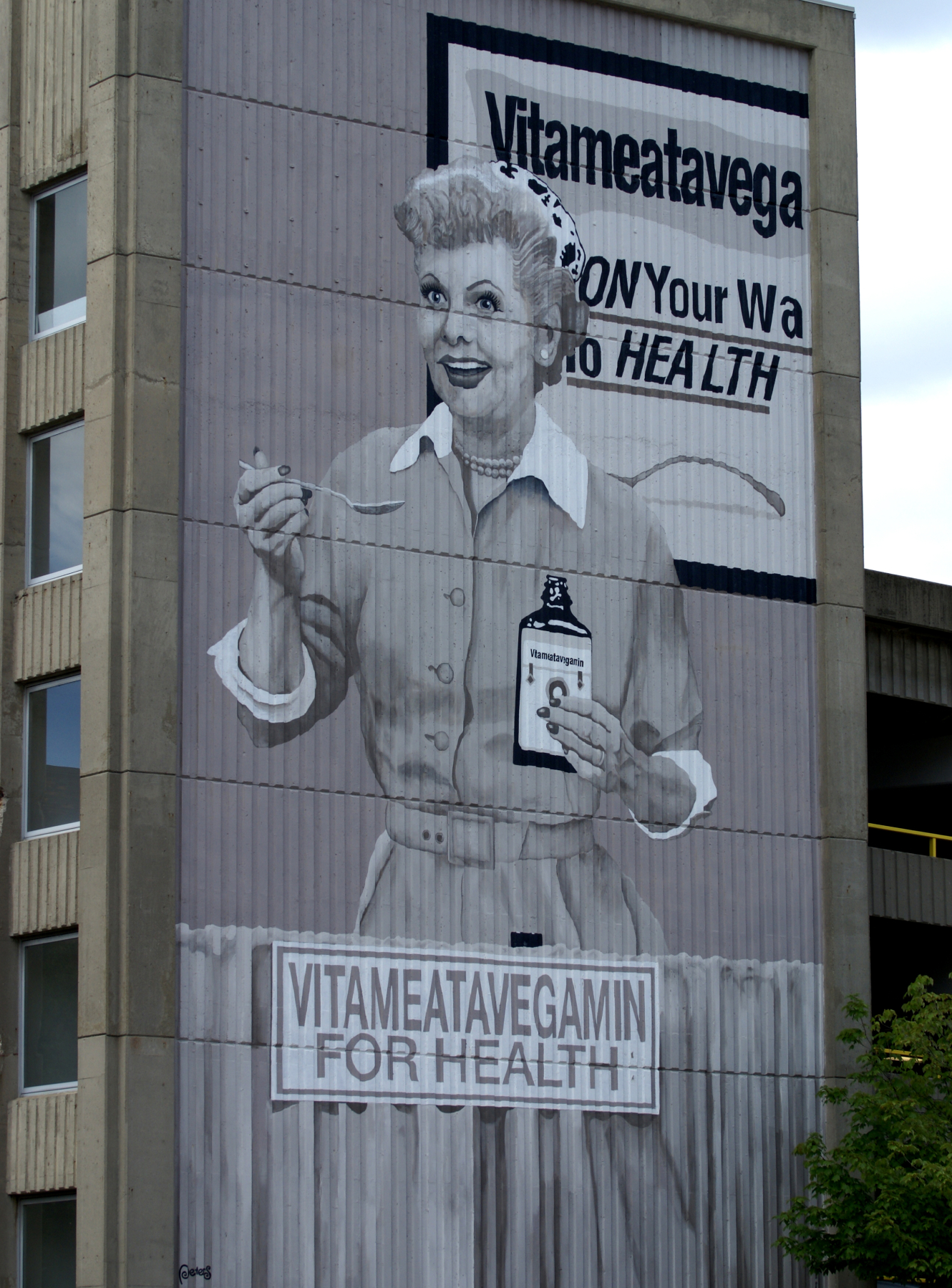 "Lucy Does a TV Commercial" Mural in Jamestown, New York