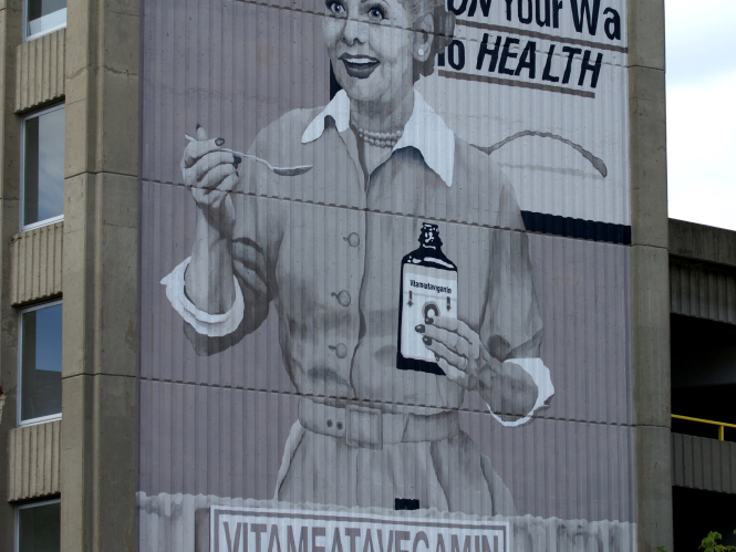 "Lucy Does a TV Commercial" Mural in Jamestown, New York