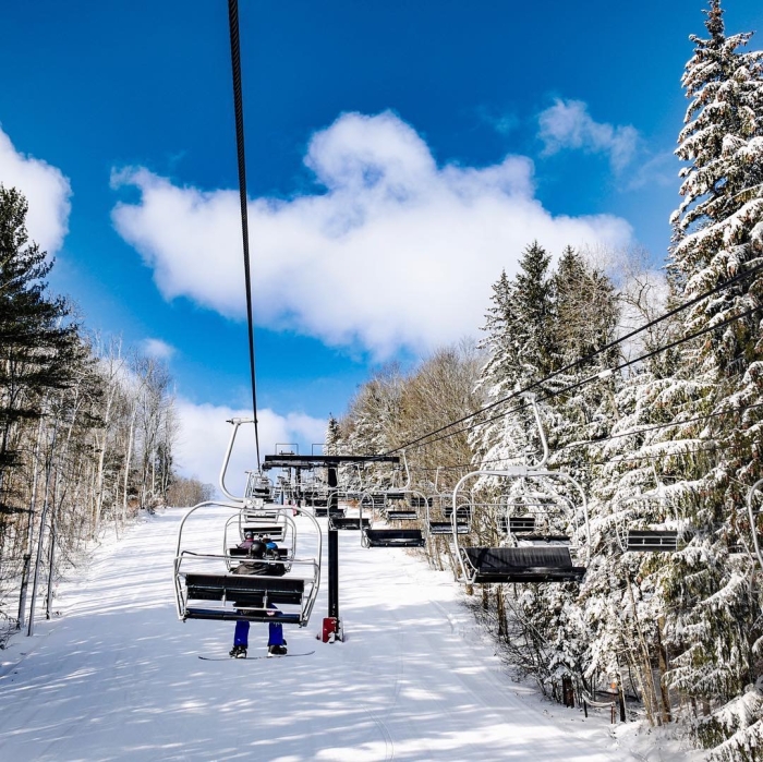 Bluebird ski day at Peek'n Peak Resort