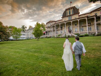 Newlyweds outside of Atheaneum Hotel web