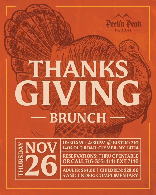 Thanksgiving Brunch at Peek'n Peak 2026