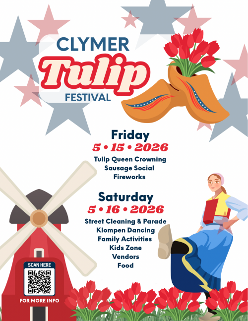 Clymer Tulip Festival May 15 and 16 2026