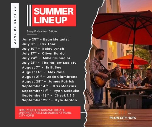 Pearl City Hops Summer 2026 Music Lineup