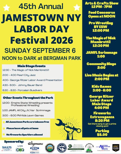 45th Annual Jamestown Labor Day Festival schedule