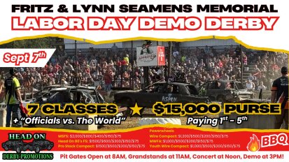 Fritz & Lynn Seamens Memorial Labor Day Demolition Derby