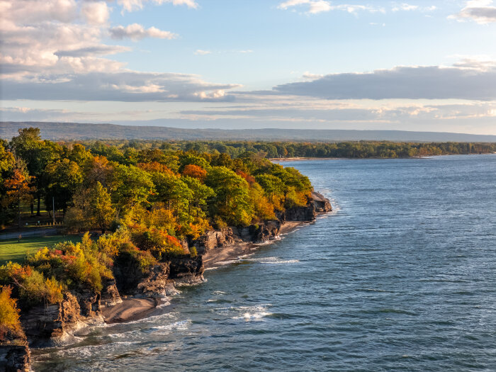 Aerial View of Lake Erie Shoreline