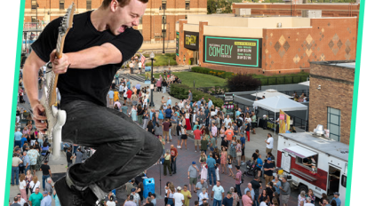 Block Party outside National Comedy Center