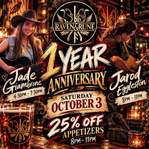 Raven & Rune 1 Year Anniversary October 3