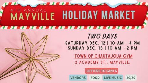 4th Annual Mayville Holiday Market Saturday Dec 12 and Sunday Dec 13
