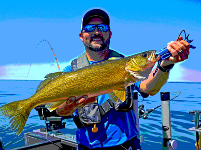Lake Erie Walleye Fishing Tyler Frantz by Ken Perrotte