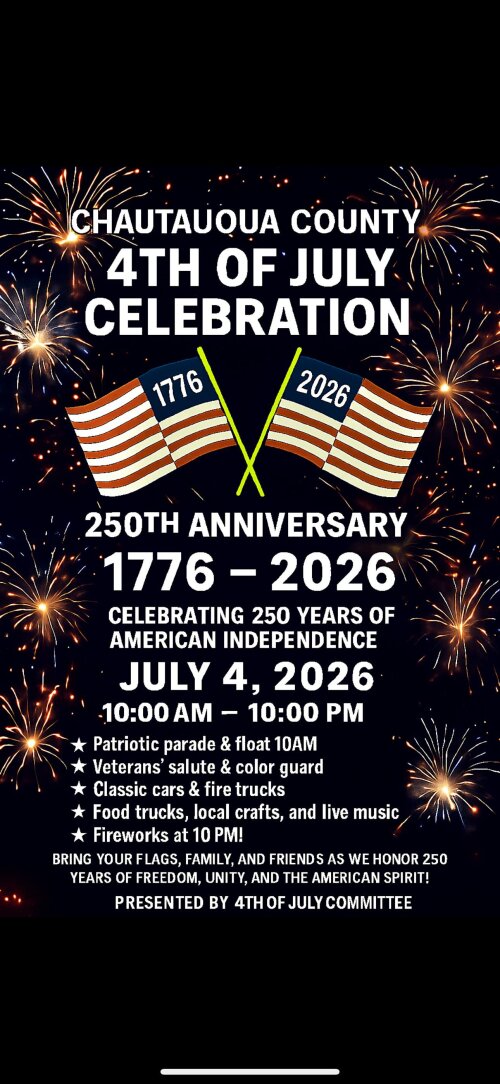 Chautauqua County July 4 2026 Celebration in Mayville NY