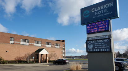 Clarion and Steelbound sign