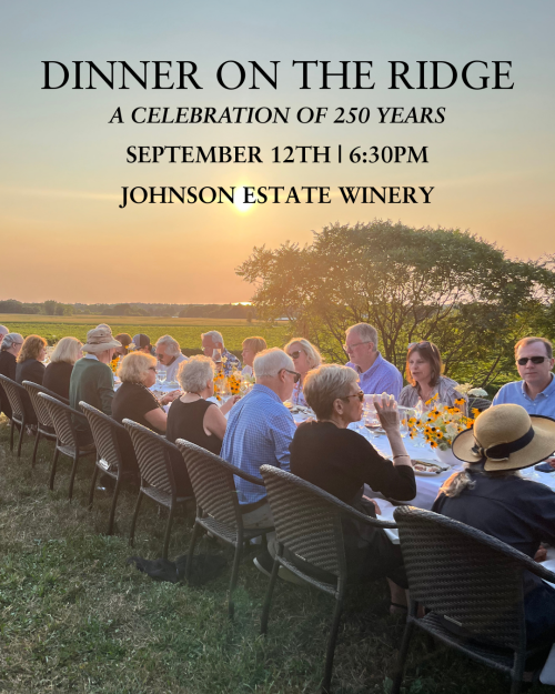 Dinner on the Ridge Johnson Estate Winery September 12