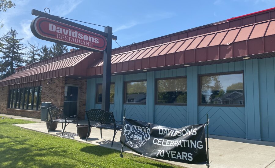 DINE Davidson's Family Restaurant exterior celebrating 70 years