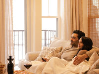 Hideaway Bay Resort couple on couch