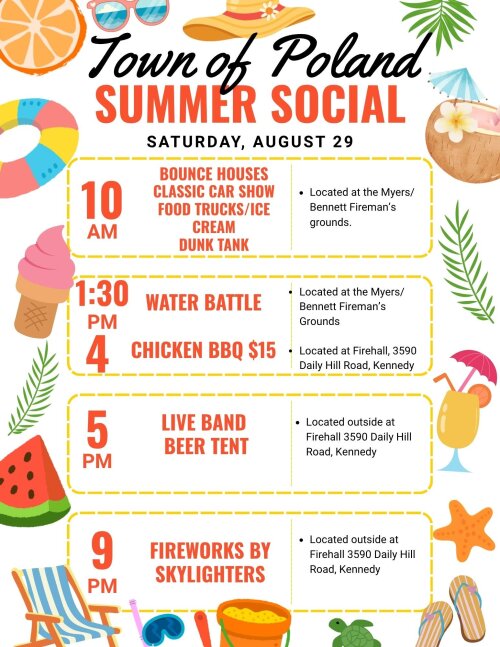 Town of Poland Summer Social August 29