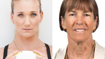 Kerri Walsh Jennings and Tara VanDerveer